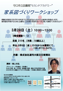 「家系図づくりワークショップ」チラシ